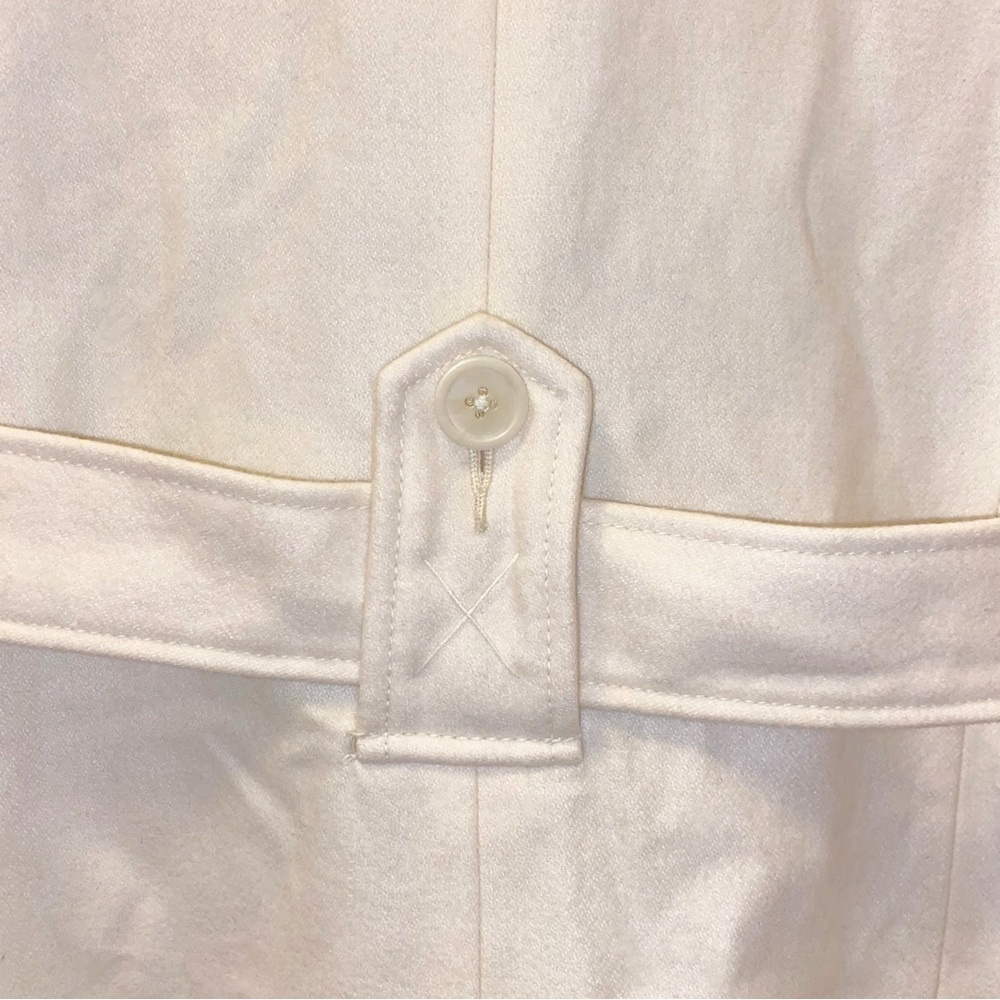 Merona White Coat Cream Purple Polka Dot Jacket Trench XL Extra Large Target - Picture 9 of 14